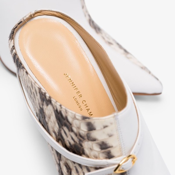 Jennifer Chamandi Elaphe/Leather Mules-Snake Print - Picture 2 of 6
